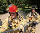 Bullard USA, LTX Firefighting Helmet, Structural, NFPA style, with R330 4" Polyarylate Visor and Neck Protector