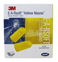 3M, 312-1250, E-A-Rsoft Yellow Neons Foam Earplugs, Uncorded, Regular, 200pairs/box