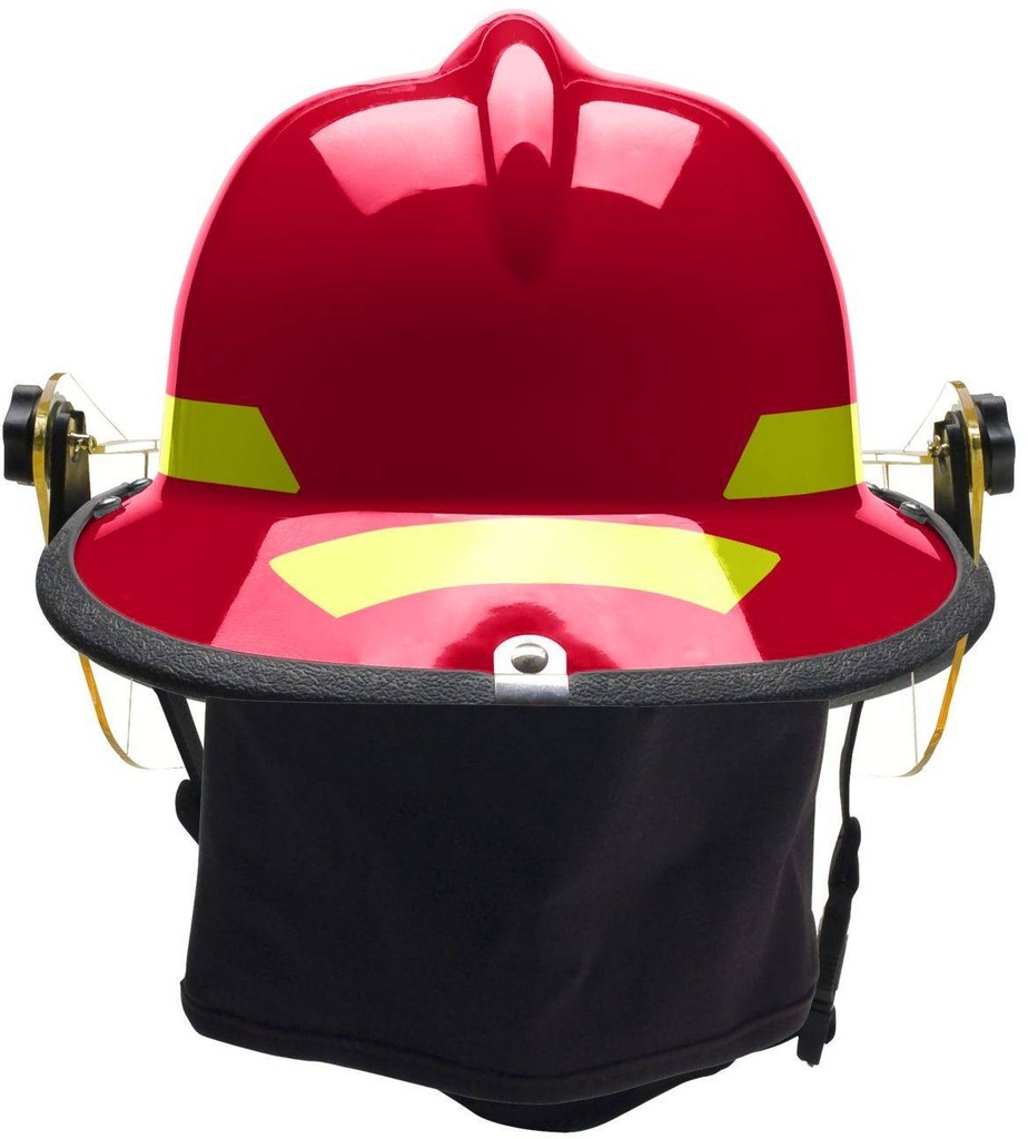 Bullard USA, LTX Firefighting Helmet, Structural, NFPA style, with R330 4" Polyarylate Visor and Neck Protector
