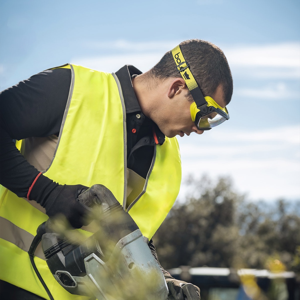 Bolle Safety, UNIVGN10W, Universal, Safety Goggles, Indirect Vent, AS/AF, Clear Lens