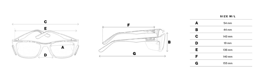 Bolle Safety, KICMBKGY, Kick RX, Prescription Safety Glasses Frame, Black/Grey