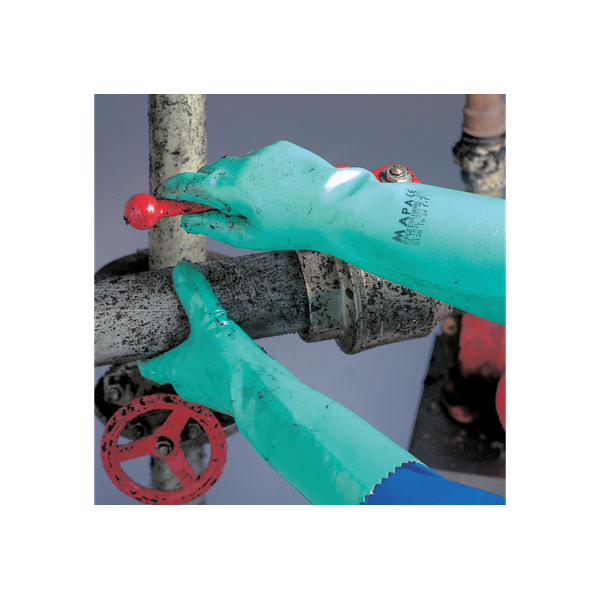 Mapa Professional, Ultranitril 377, Chemical Gloves, Nitrile, Green, 38cm