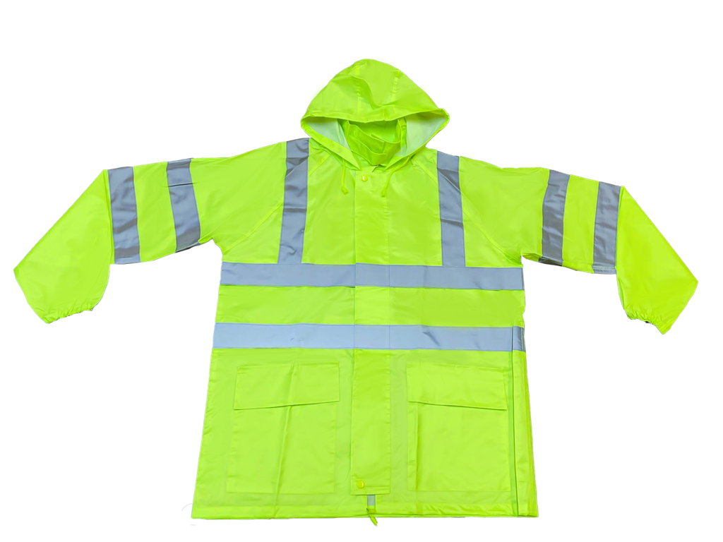 FlemX, FlemStorm, Rain Suit, Jacket and Pants, 2inch Reflective, Hi-Viz Green