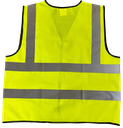 FlemX, Safety Vest B01, Velcro Front, 2inch Reflective Tape, Lime Green
