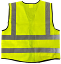 FlemX, Safety Vest P01, Zip Front, 4 pockets, 2inch Reflective Tape, Lime Green
