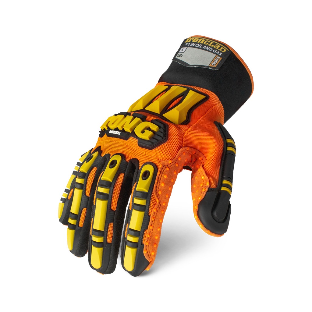 Ironclad, SDX2 Kong Original, Impact Work Gloves, PVC/PU Dot Leather Palm, EN 4242AP
