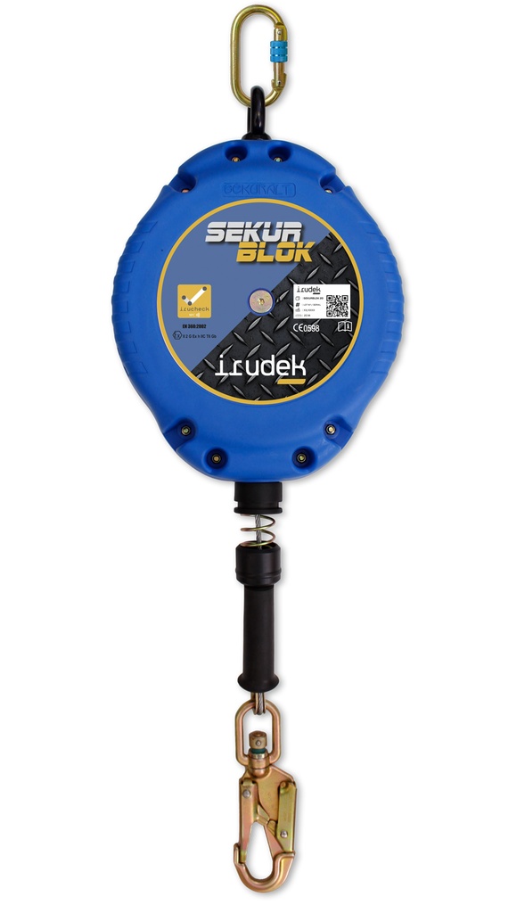 Irudek, Sekurblok 20, Self-Retracting Lifeline, Steel Cable, 20 Meters