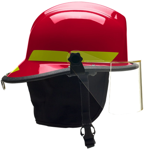 Bullard USA, LTX Firefighting Helmet, Structural, NFPA style, with R330 4" Polyarylate Visor and Neck Protector