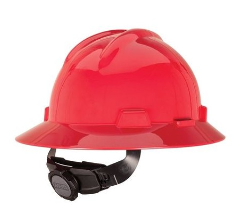 [WEB-MSA-FBRD] MSA, Full Brim Helmet With Ratchet, Red Colour
