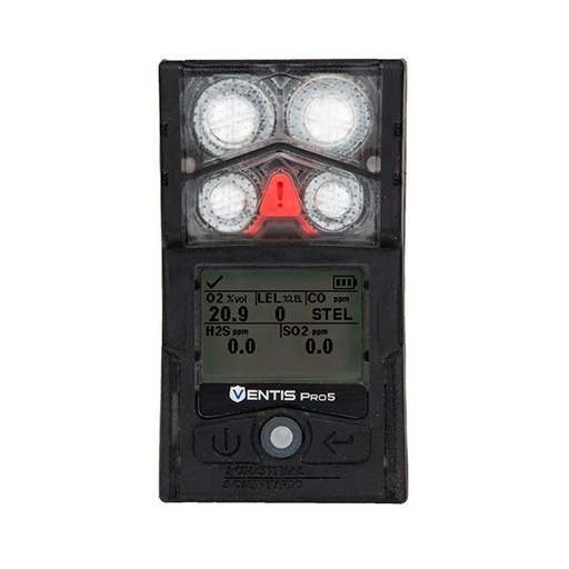 [WEBSITE] Industrial Scientific, K1234100211, VENTIS Pro5, Diffusion, LEL, O2, H2S, CO, Colour: Black